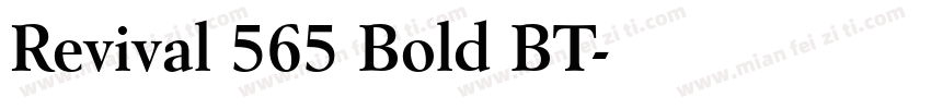 Revival 565 Bold BT字体转换